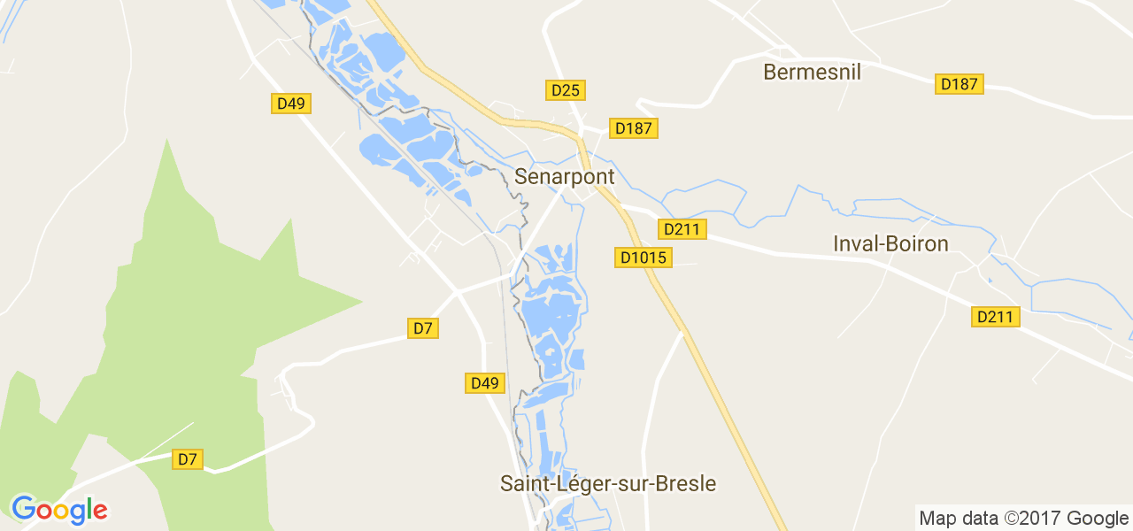 map de la ville de Senarpont