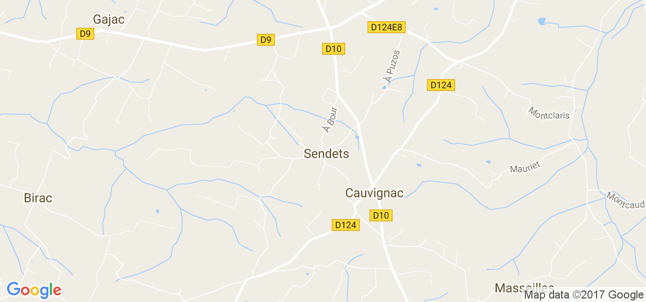 map de la ville de Sendets