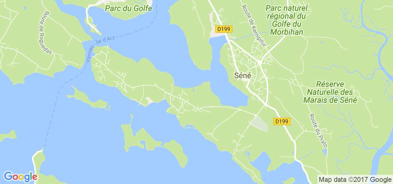 map de la ville de Séné