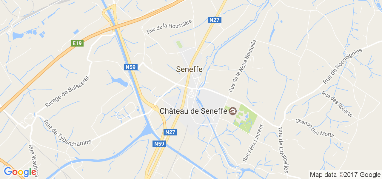 map de la ville de Seneffe