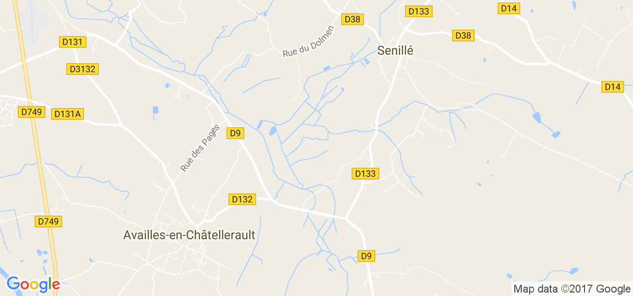 map de la ville de Senillé