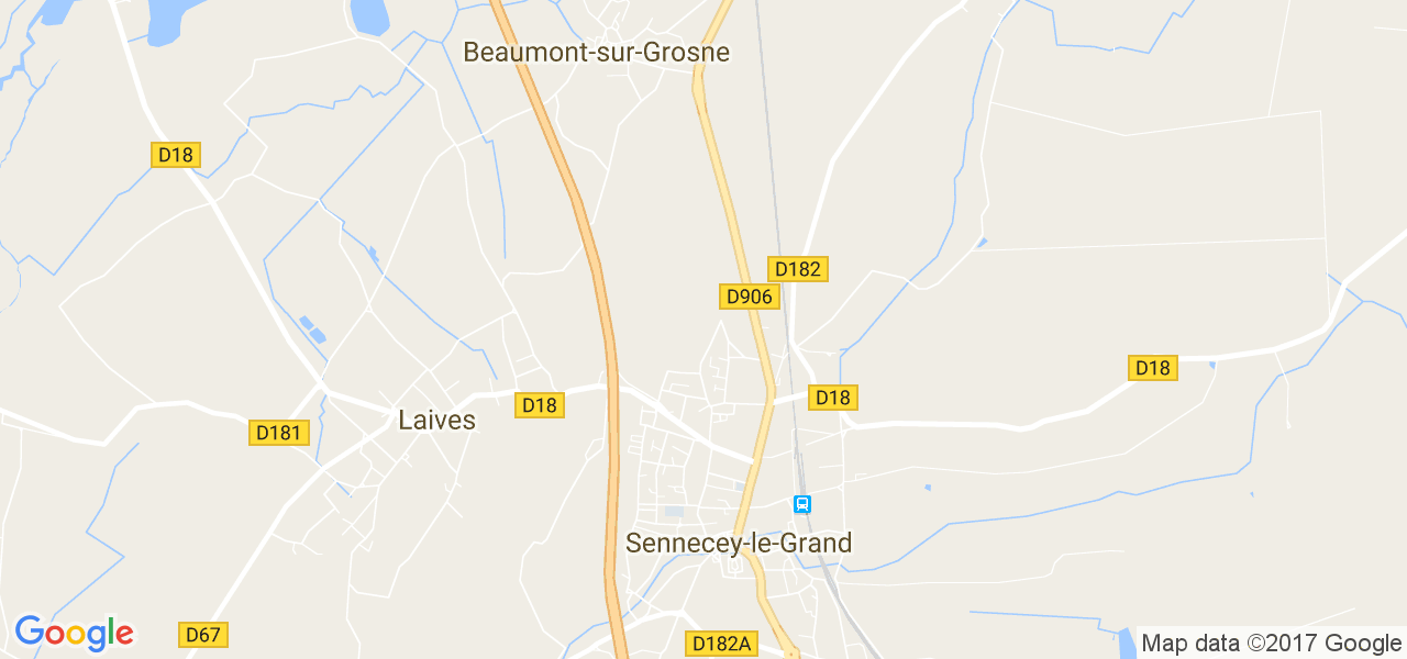 map de la ville de Sennecey-le-Grand