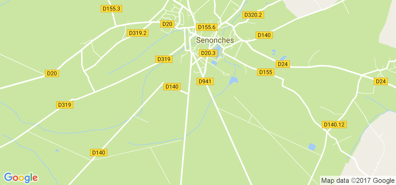 map de la ville de Senonches