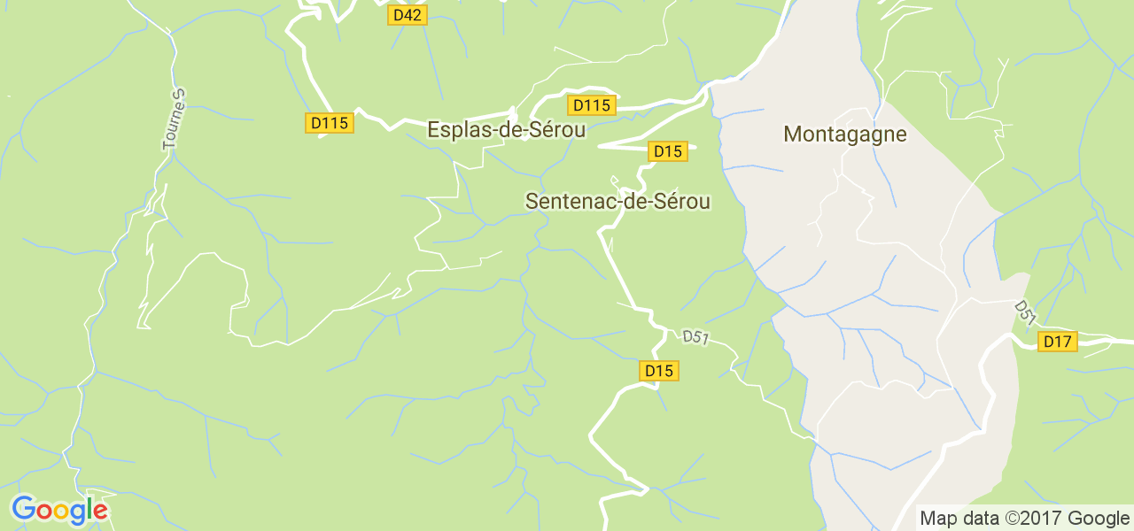 map de la ville de Sentenac-de-Sérou