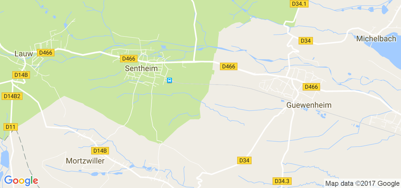 map de la ville de Sentheim