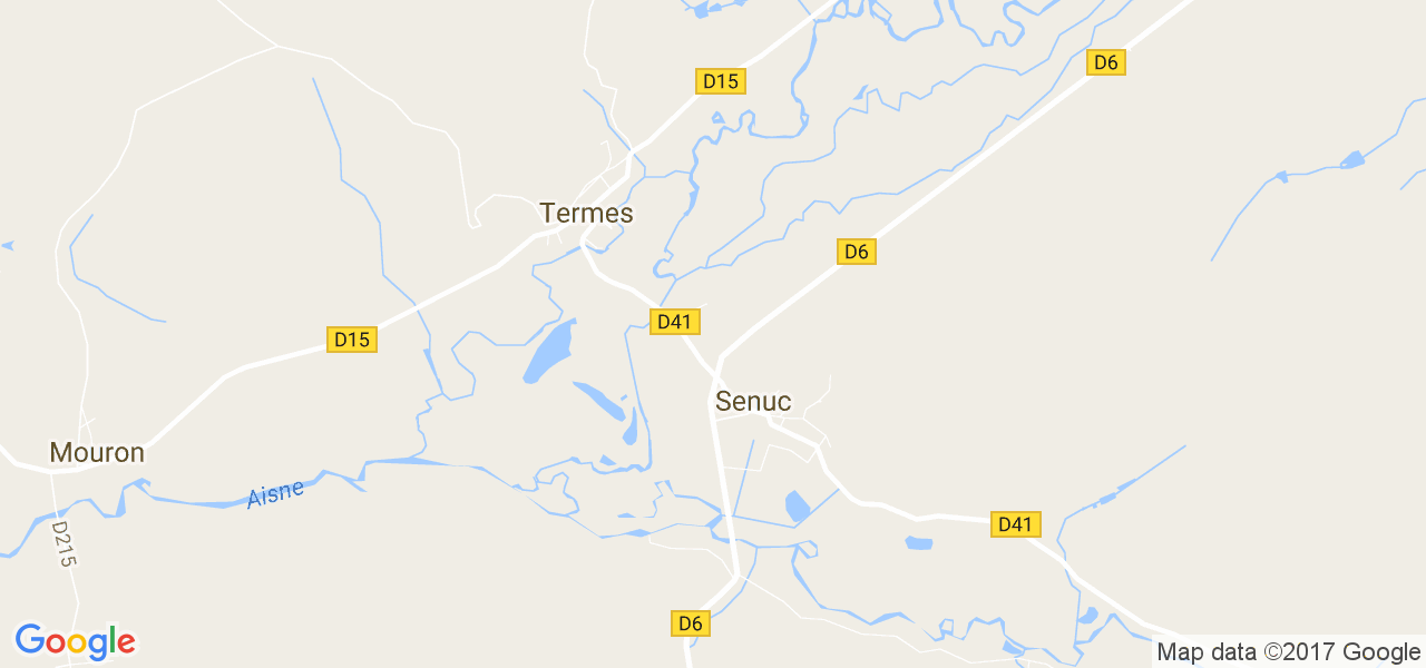 map de la ville de Senuc