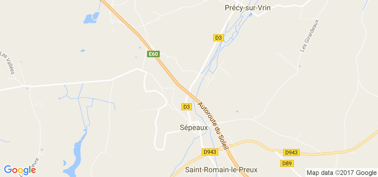 map de la ville de Sépeaux