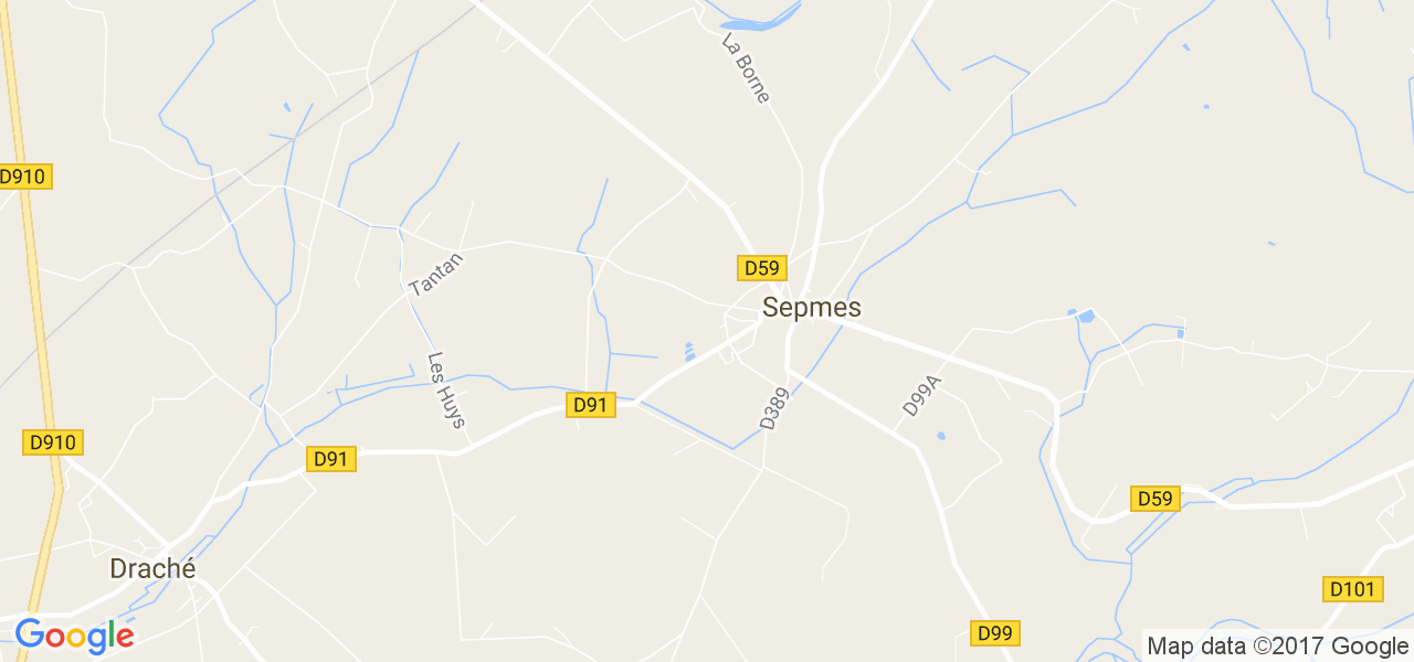 map de la ville de Sepmes