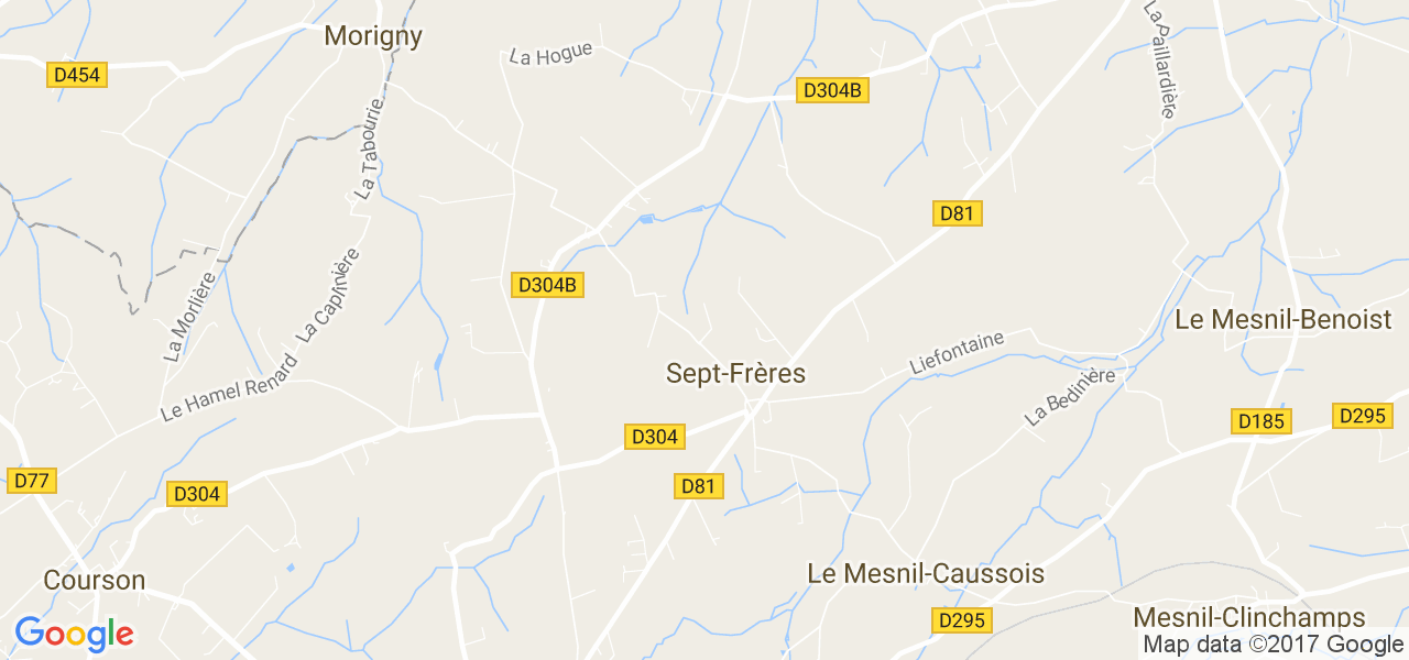 map de la ville de Sept-Frères