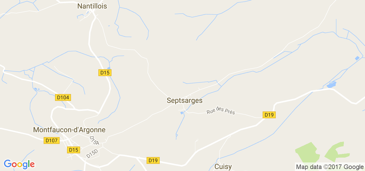 map de la ville de Septsarges