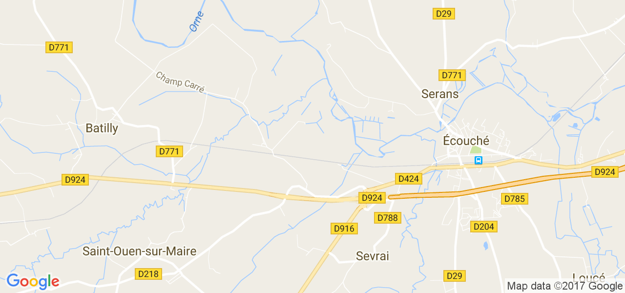 map de la ville de Serans