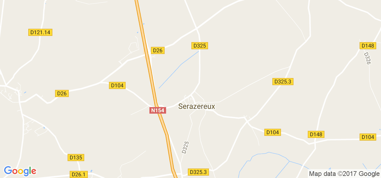 map de la ville de Serazereux