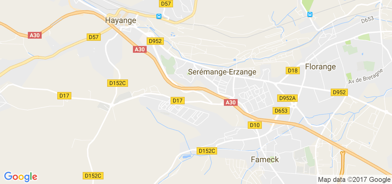 map de la ville de Serémange-Erzange