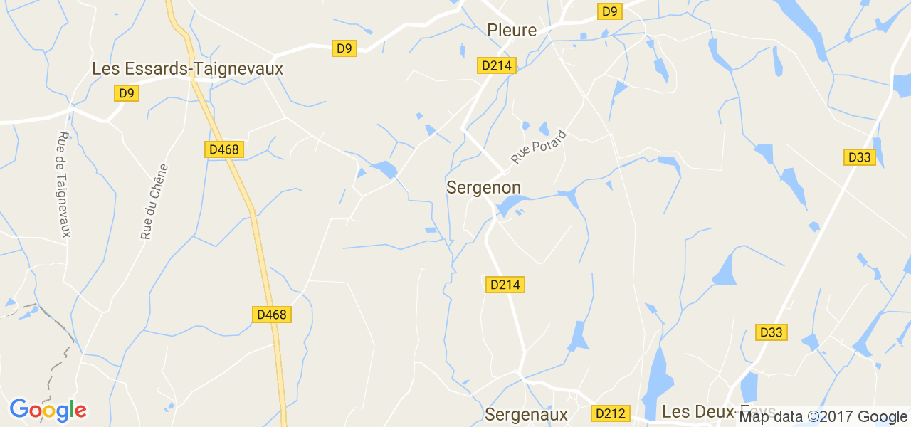 map de la ville de Sergenon