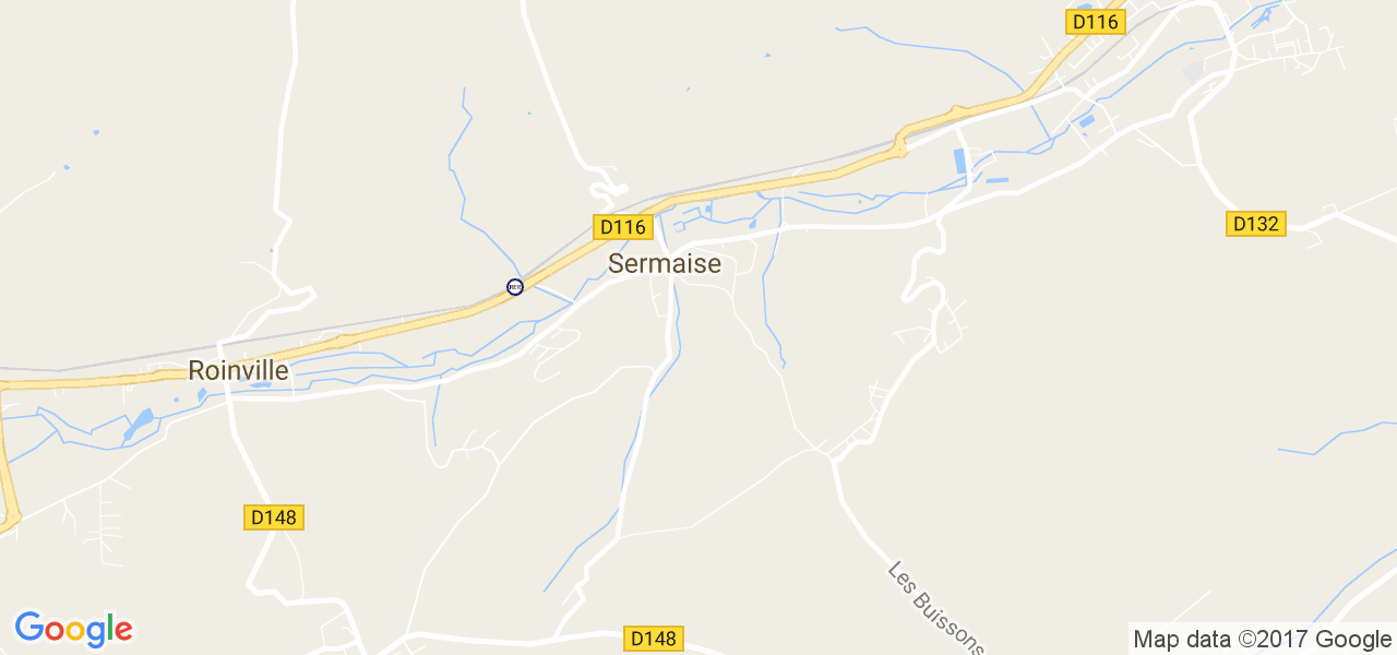 map de la ville de Sermaise