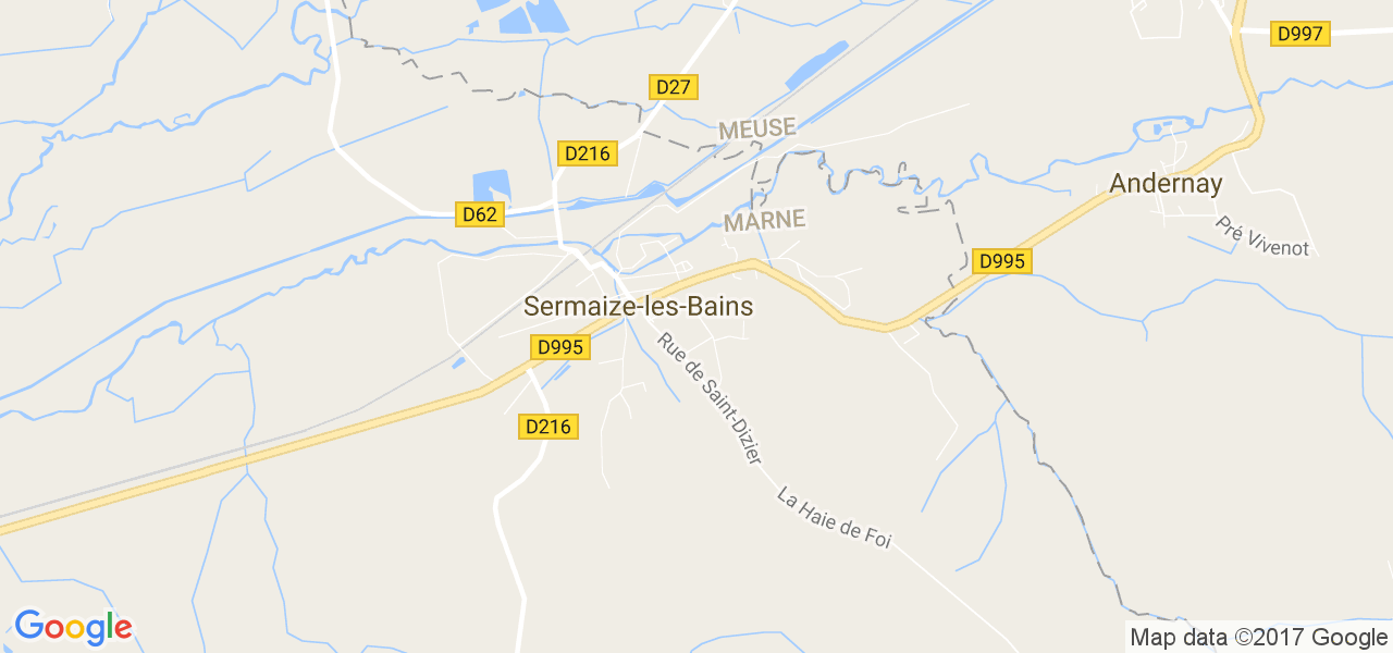 map de la ville de Sermaize-les-Bains