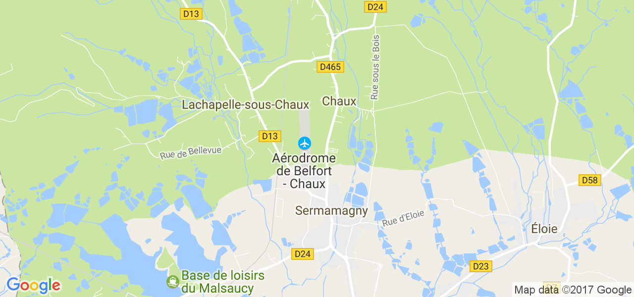 map de la ville de Sermamagny