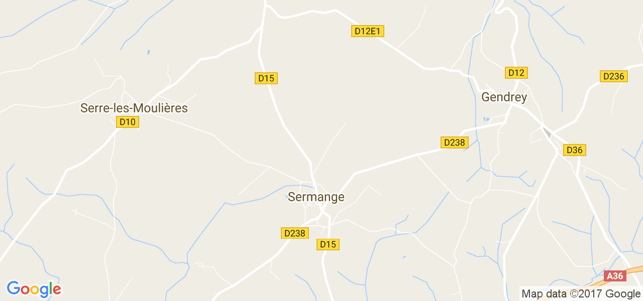 map de la ville de Sermange