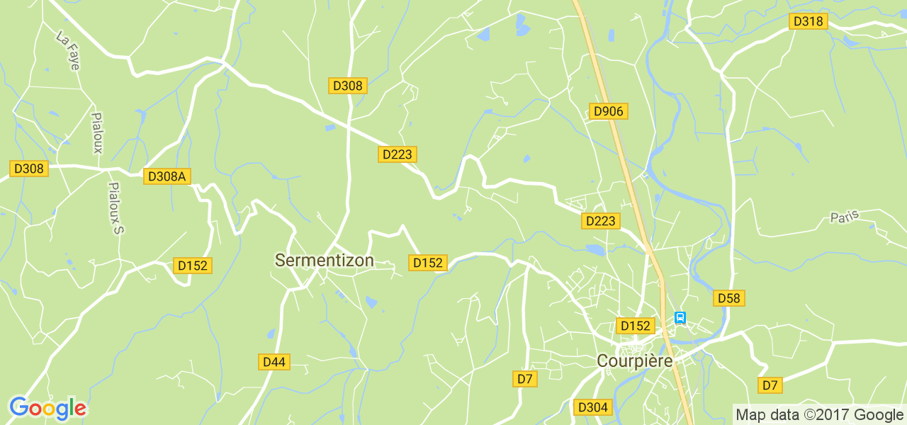 map de la ville de Sermentizon