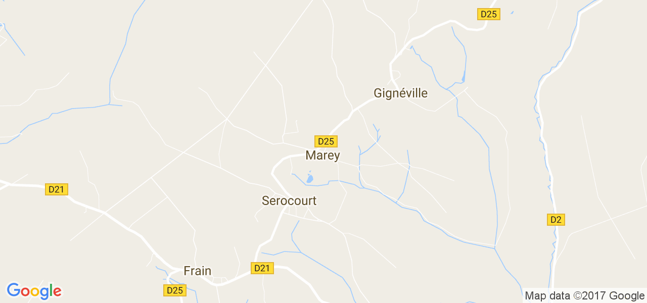 map de la ville de Serocourt