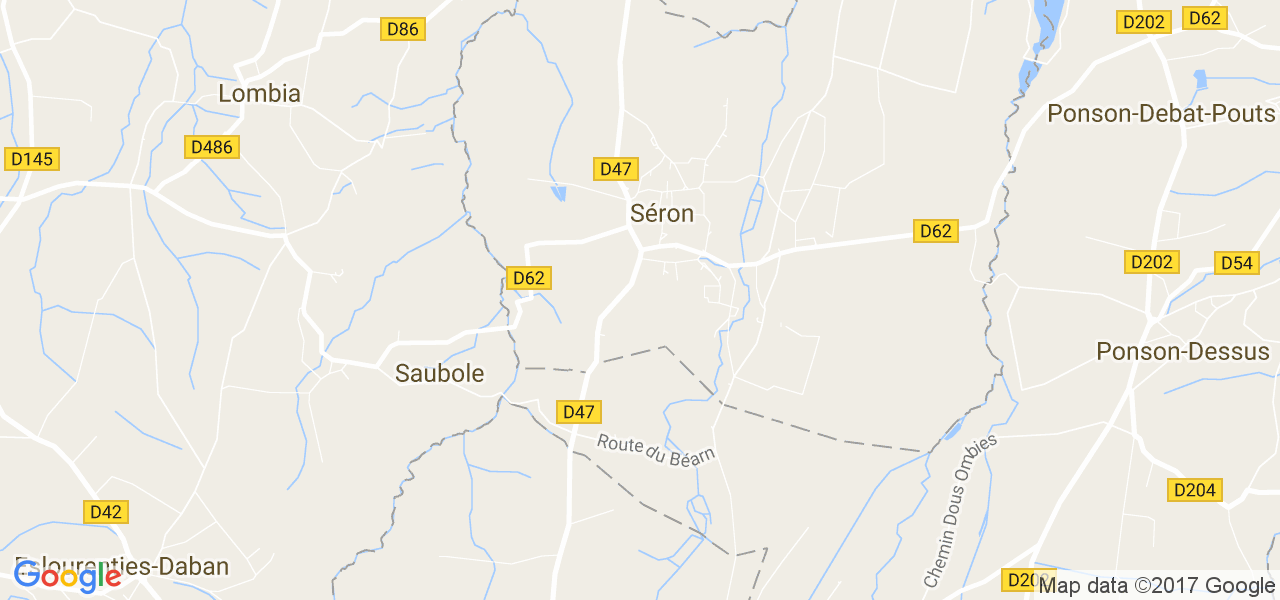 map de la ville de Séron