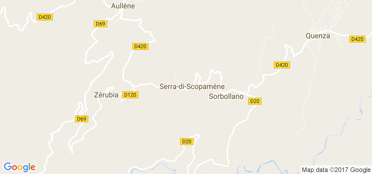 map de la ville de Serra-di-Scopamène