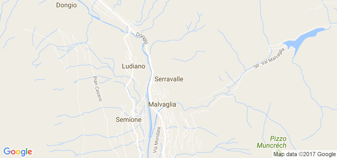 map de la ville de Serravalle