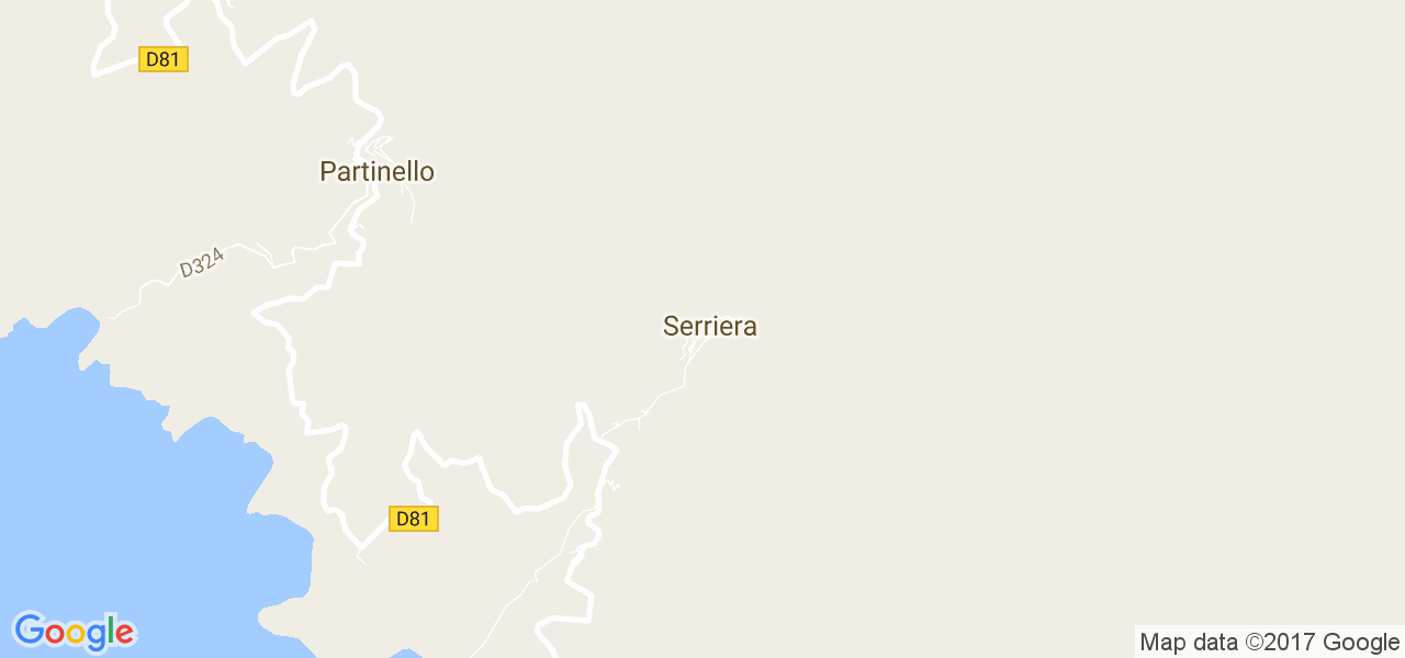 map de la ville de Serriera