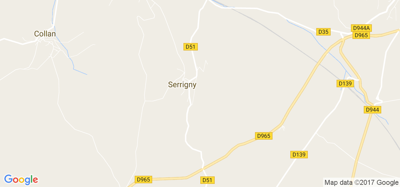 map de la ville de Serrigny