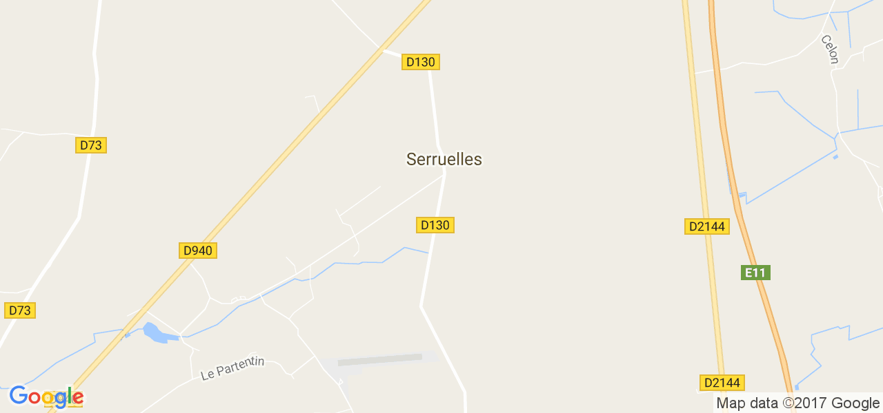 map de la ville de Serruelles