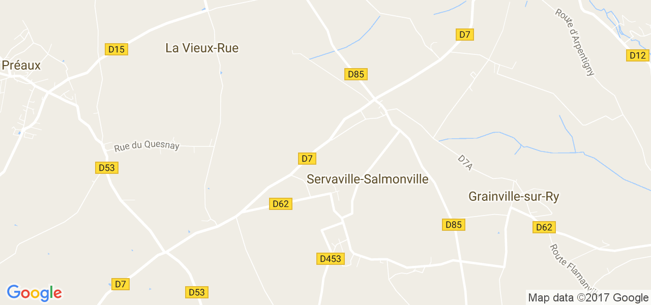 map de la ville de Servaville-Salmonville