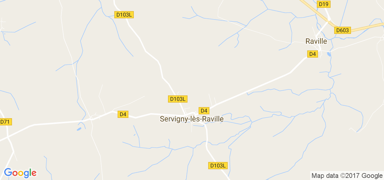 map de la ville de Servigny-lès-Raville