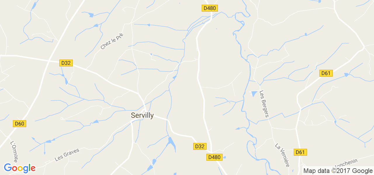 map de la ville de Servilly