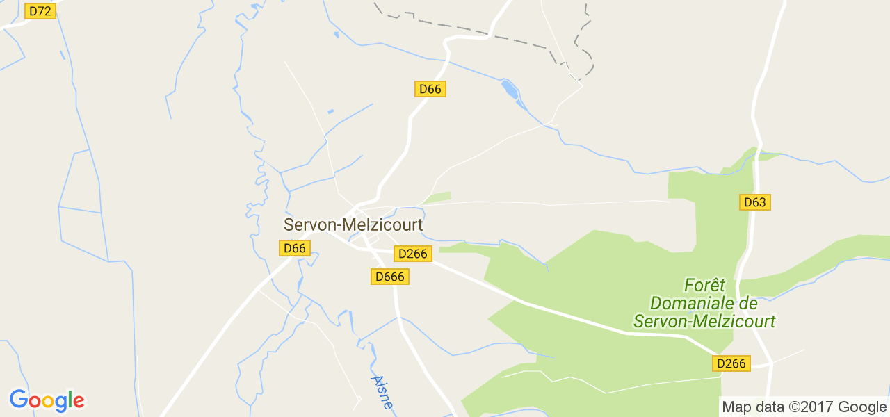 map de la ville de Servon-Melzicourt