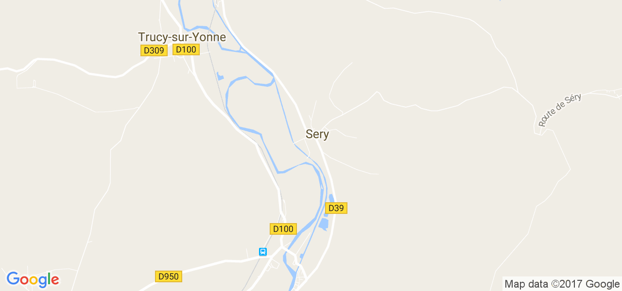 map de la ville de Sery