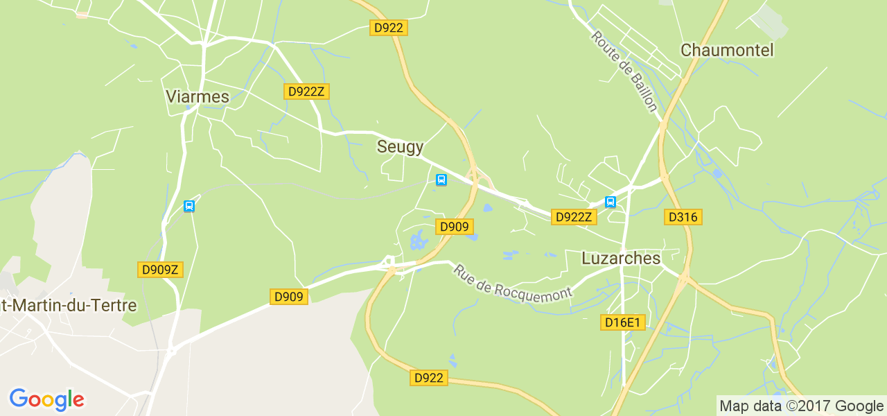 map de la ville de Seugy