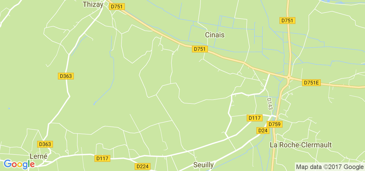 map de la ville de Seuilly