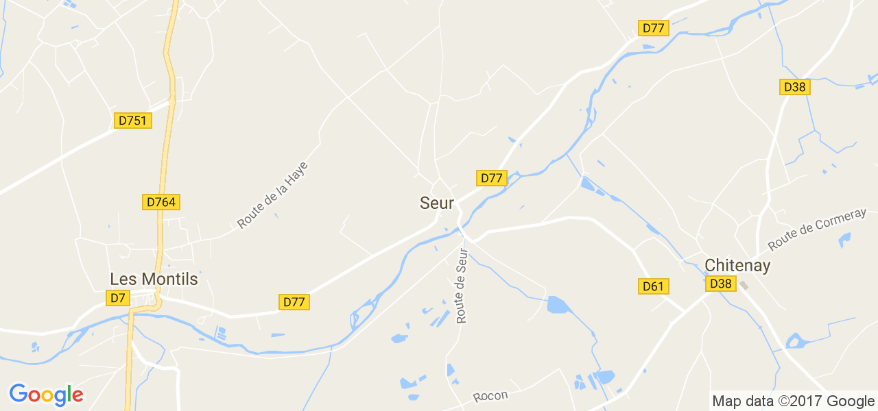 map de la ville de Seur