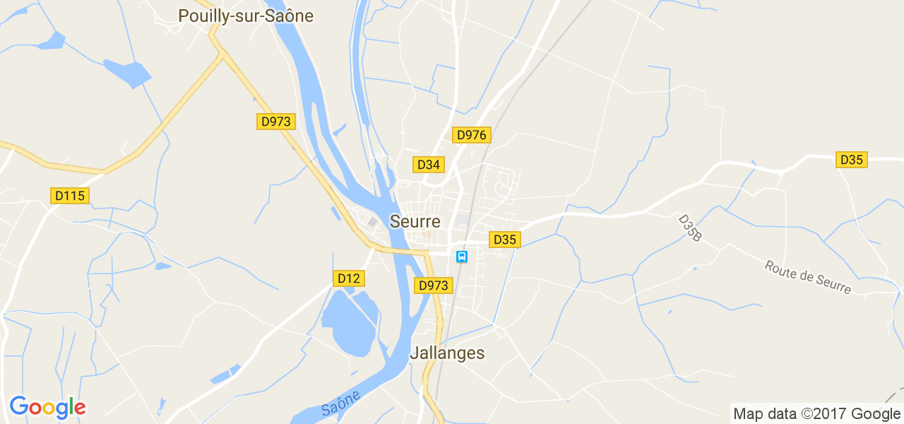 map de la ville de Seurre