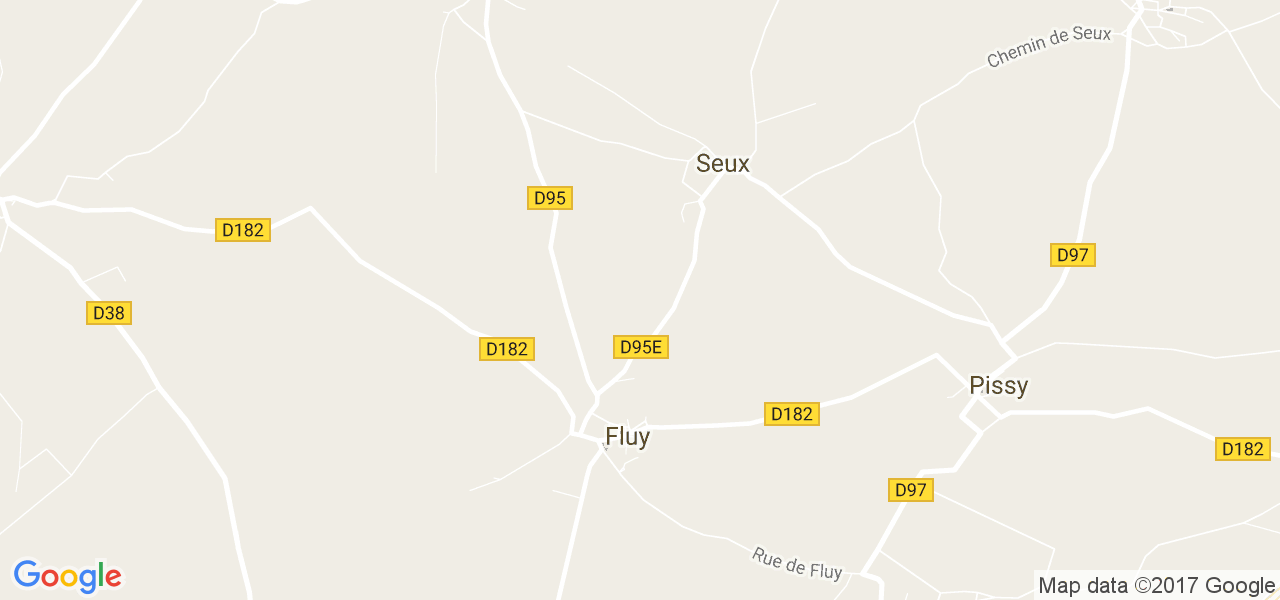 map de la ville de Seux