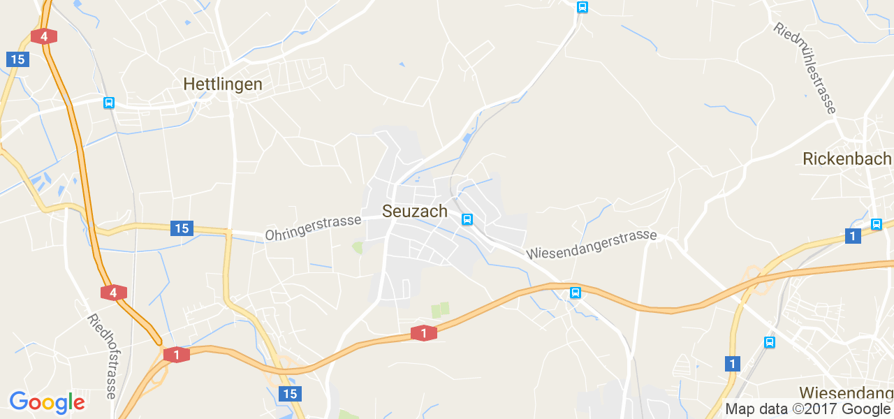 map de la ville de Seuzach