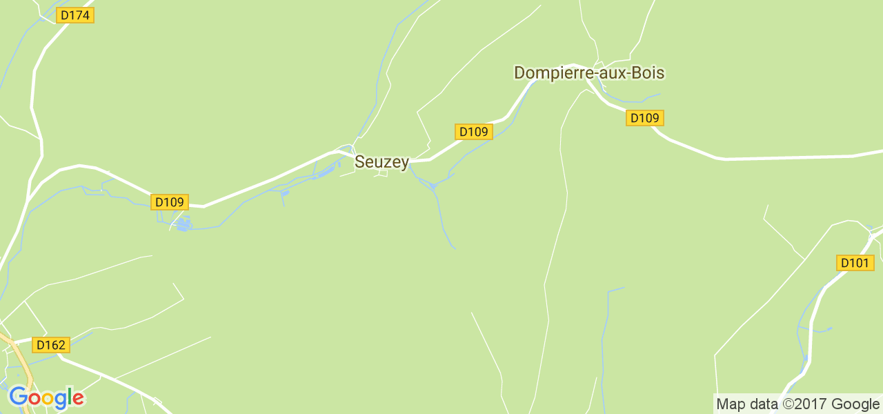 map de la ville de Seuzey