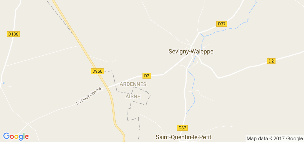 map de la ville de Sévigny-Waleppe