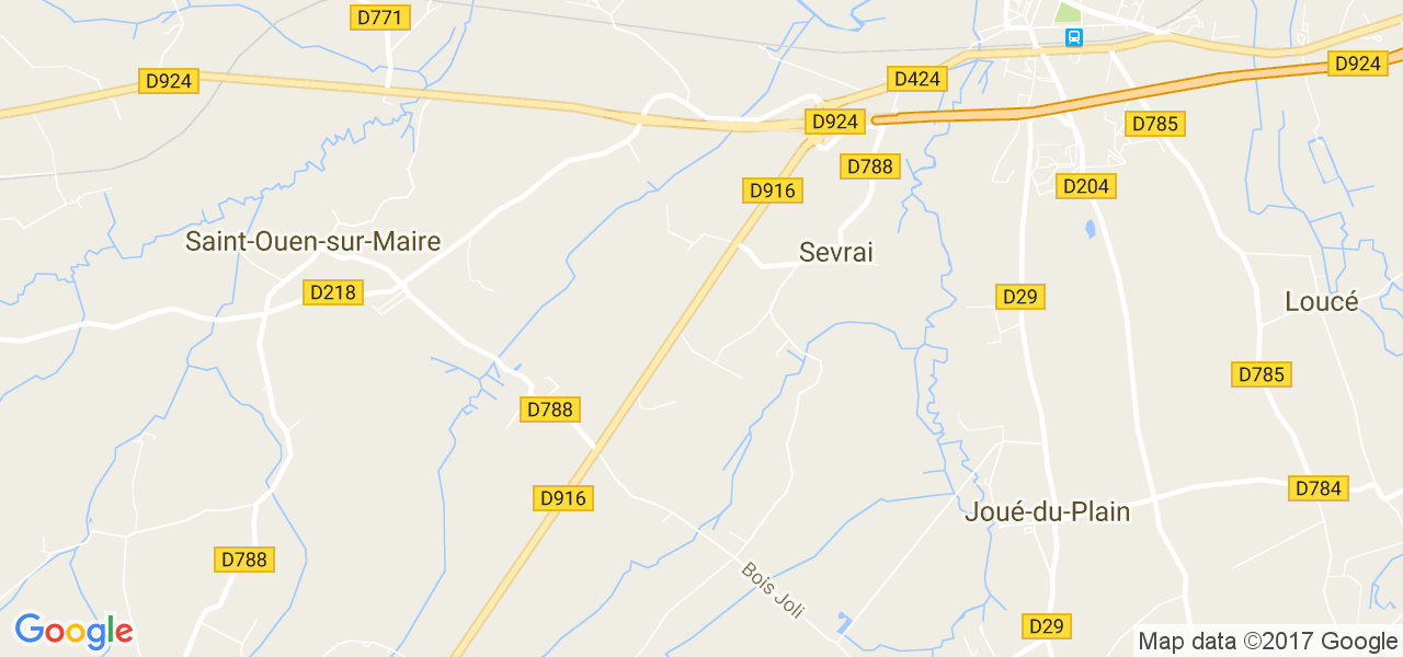 map de la ville de Sevrai