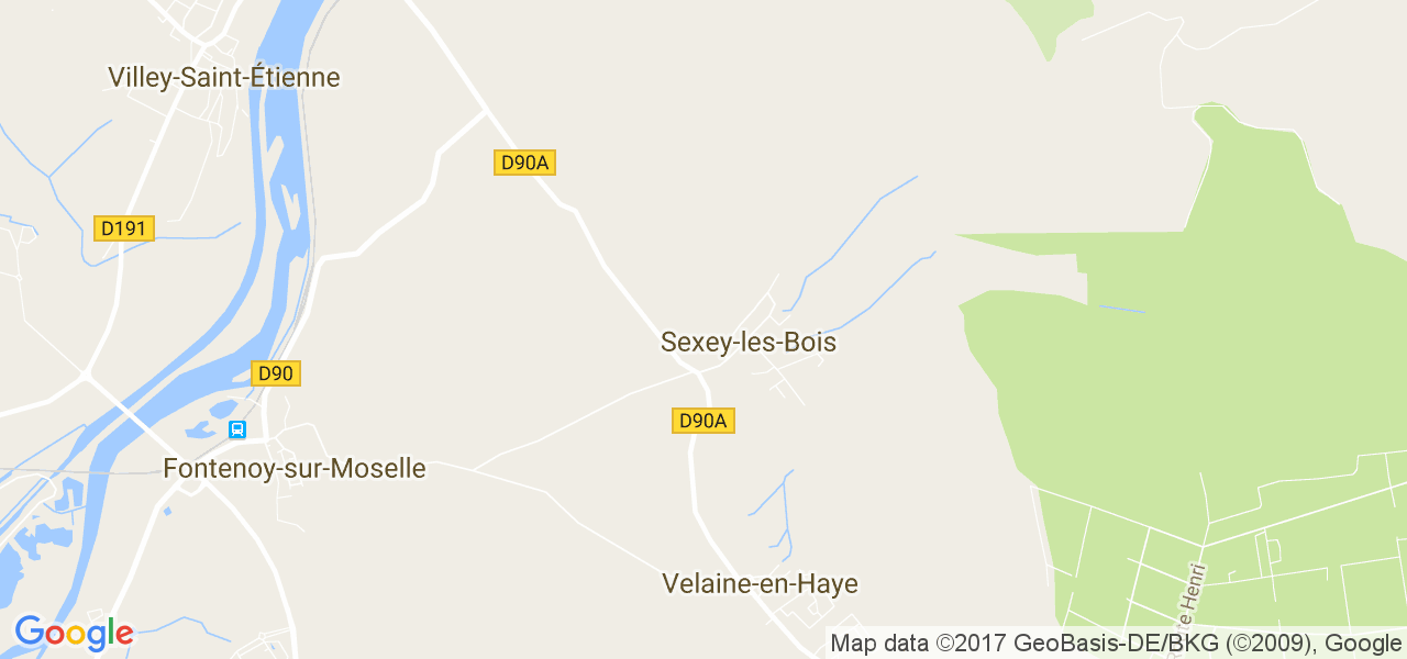 map de la ville de Sexey-les-Bois