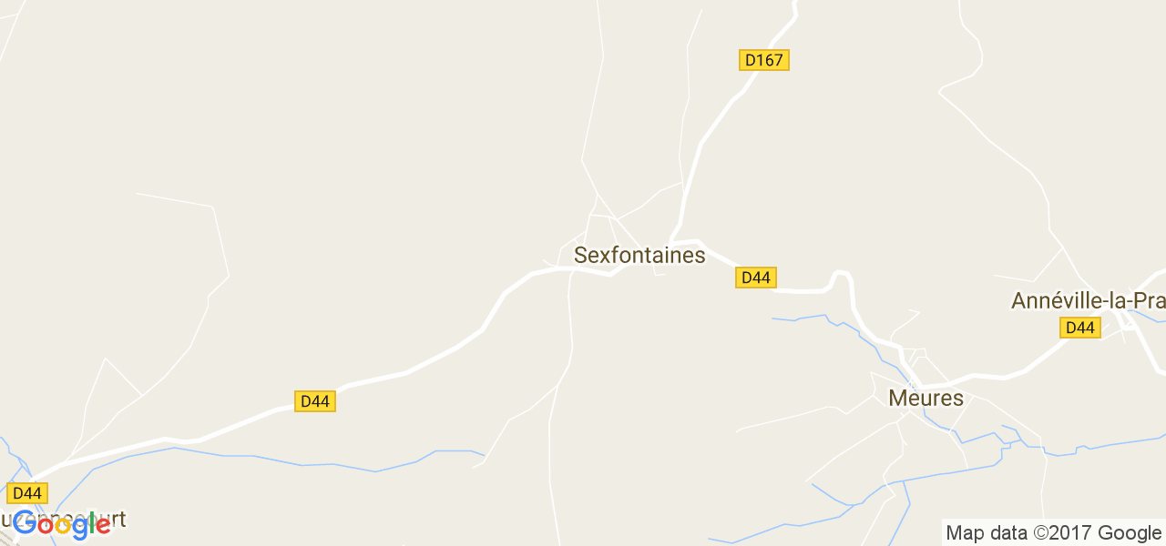 map de la ville de Sexfontaines