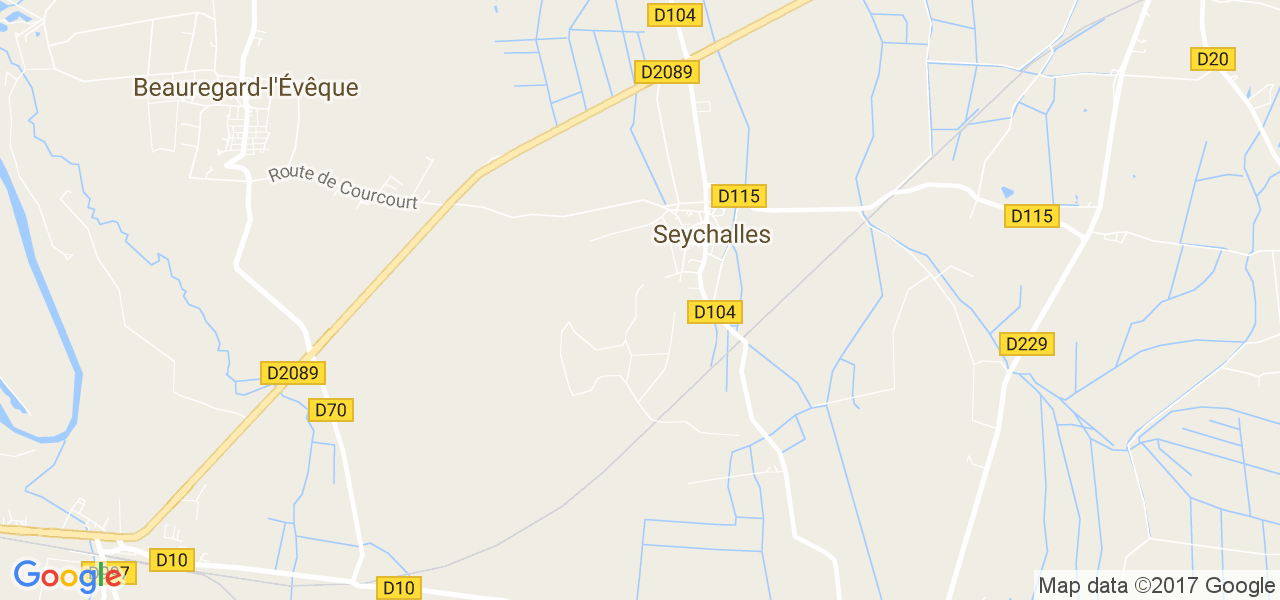 map de la ville de Seychalles