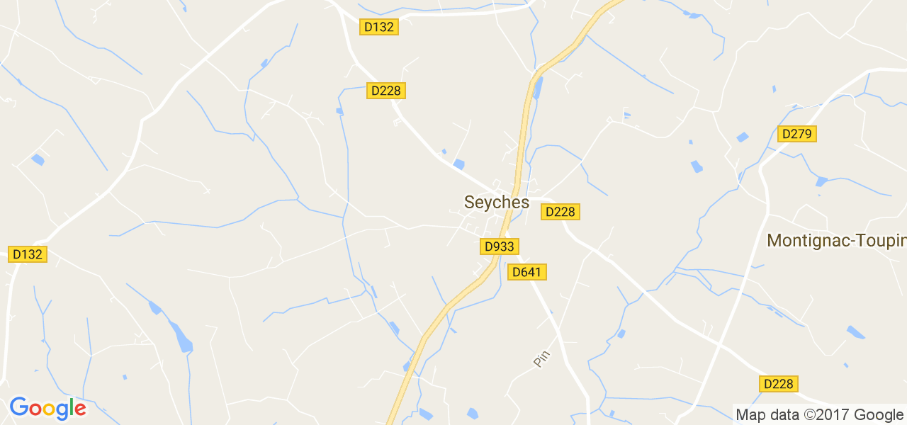 map de la ville de Seyches