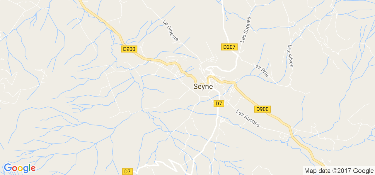 map de la ville de Seyne