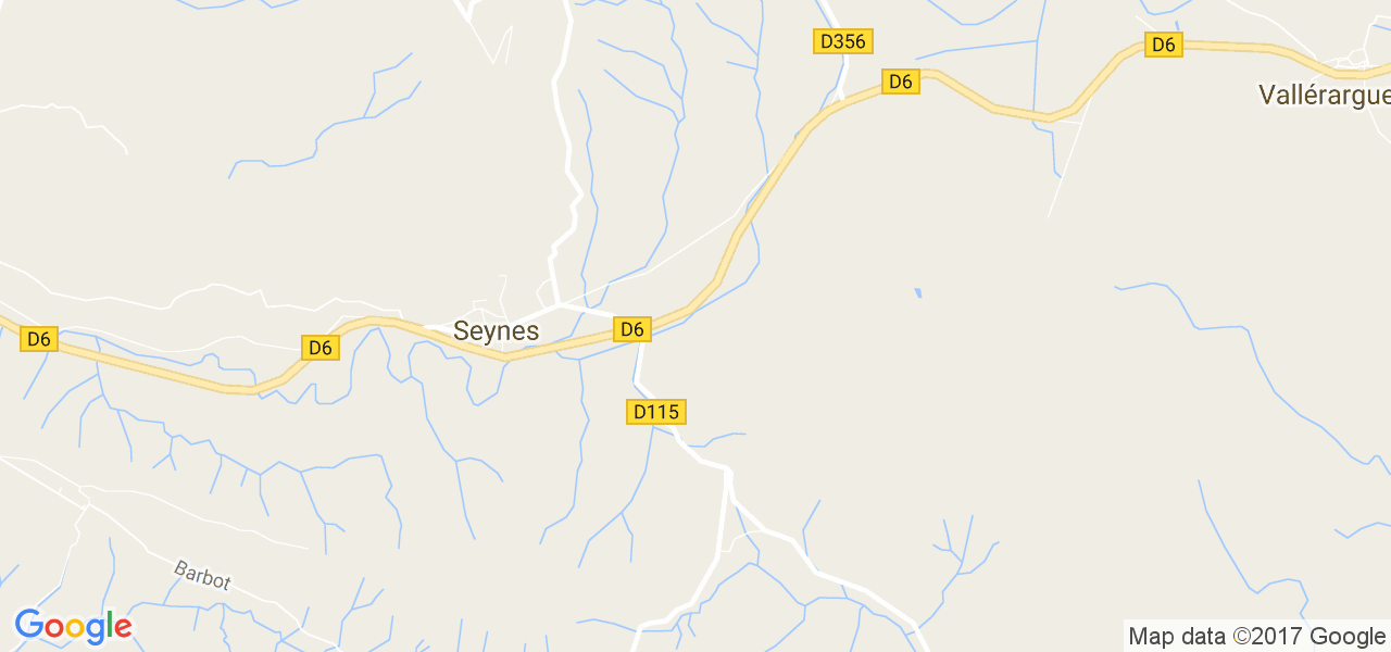 map de la ville de Seynes